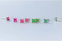 Colorful Mini Flowers Stud Earrings-SS072