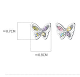 Colorful Butterfly-Inspired Stud Earrings - SS061