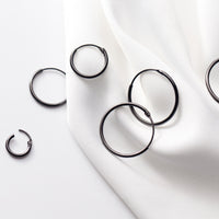 Thin Small Medium Big Hoop Earrings-SH022