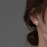 Colorful Butterfly-Inspired Stud Earrings - SS061