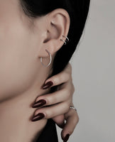 Thin Small Medium Big Hoop Earrings-SH022