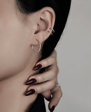 Thin Small Medium Big Hoop Earrings-SH022