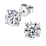 Moissanite Solitaire Studs Earrings, 4 Prongs Moissanite Studs Earrings- EM012