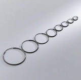 Thin Small Medium Big Hoop Earrings-SH022