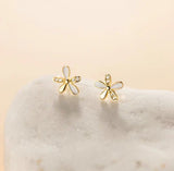 Yellow Flower Small Daisy Stud Earrings - SS089