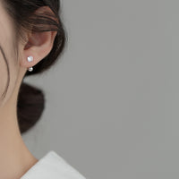 Small Solitaire CZ Screw back Studs Earrings - ESB009