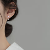 Small Solitaire CZ Screw back Studs Earrings - ESB009