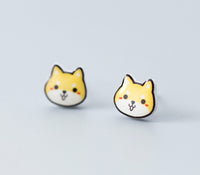 Cute Yellow Kitty Stud Earrings - SS062