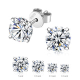 Moissanite Solitaire Studs Earrings, 4 Prongs Moissanite Studs Earrings- EM012