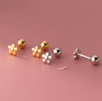 Small flower Screw back Studs Earrings - ESB020