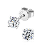 Moissanite Solitaire Studs Earrings, 4 Prongs Moissanite Studs Earrings- EM012