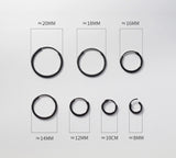 Thin Small Medium Big Hoop Earrings-SH022