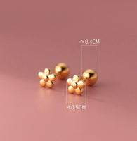 Small flower Screw back Studs Earrings - ESB020