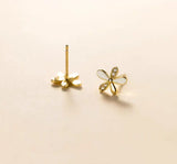 Yellow Flower Small Daisy Stud Earrings - SS089
