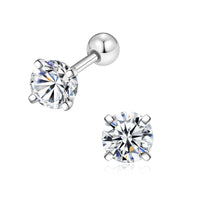 Moissanite Solitaire Studs Earrings, 4 Prongs Moissanite Studs Earrings- EM012