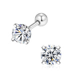 Moissanite Solitaire Studs Earrings, 4 Prongs Moissanite Studs Earrings- EM012