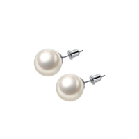 Solitaire Pearl Stud Earrings-SS083