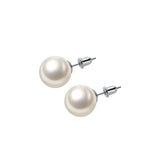 Solitaire Pearl Stud Earrings-SS083