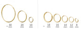 Thin Small Medium Big Hoop Earrings-SH022