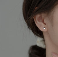 Small Rabbit Screw back Studs Earrings - ESB012