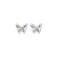 Colorful Butterfly-Inspired Stud Earrings - SS061
