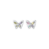 Colorful Butterfly-Inspired Stud Earrings - SS061