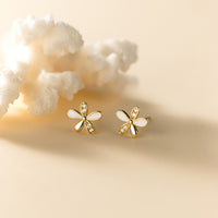 Yellow Flower Small Daisy Stud Earrings - SS089