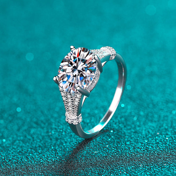 Oval Cut Moissanite Engagement 3 carat Wedding Ring- RM053