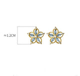 Flower stud earrings measurement
