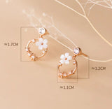 Holiday gift for women Flower Wreath Studs Earrings measurement
