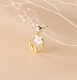 Holiday gift for women Flower Wreath gold Studs Earrings