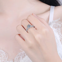 Moissanite 6 Prongs Round Cut Engagement Ring|Crown Diamond Solitaire Ring-RM040