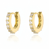 Dainty Pavé Diamond-Look CZ Huggie Earrings – SH002