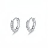 Dainty Pavé Diamond-Look CZ Huggie Earrings – SH002