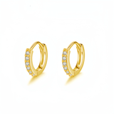 Dainty Pavé Diamond-Look CZ Huggie Earrings – SH002