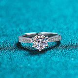 Moissanite Engagement Ring-6 Prongs Solitaire Ring-RM027
