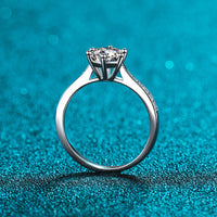 Moissanite Engagement Ring-6 Prongs Solitaire Ring-RM027