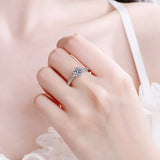 Moissanite Engagement Ring-6 Prongs Solitaire Ring-RM027