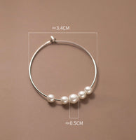 Pearl hoop earrings Silver measurement