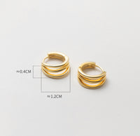 Silver Earrings Hoops measurement 18k gold