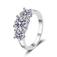 Three stones Moissanite engagement ring digital