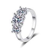 Three stones Moissanite engagement ring digital