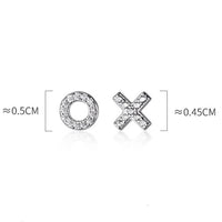 Letter X&O Asymmetry Studs Earrings