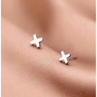 Plain Letter X Studs Earrings-Capital Letter X