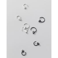 Solid Silver Half Hoop Earrings