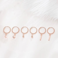 Small Dangle Huggie Hoop Earrings