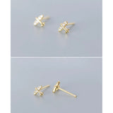 Mini Airplane Stud Earrings-ECZ010
