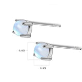 Moonstone Studs Earrings-EOS001