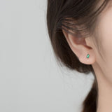 Small Emerald Green Studs Earrings