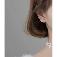 Tiny Heart Stud Earrings-SS007